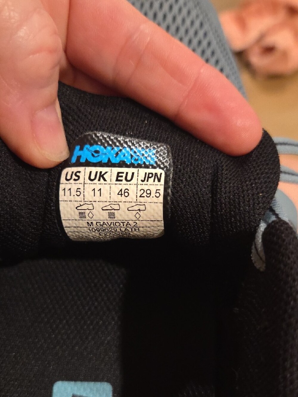 Hoka One One Gaviota 2 Light Gray Mesh Running Sneakers with Yellow Logo - Picture 3 of 8